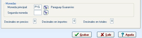 moneda del software de gestion gratuito para Paraguay